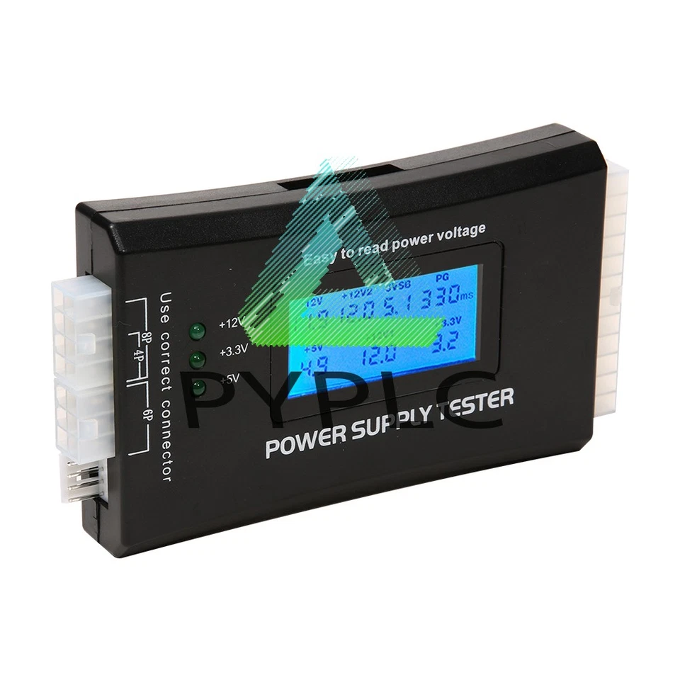 PC Computer LCD 20/24 Pin 4 PSU ATX BTX ITX SATA HDD Digital Power Supply Tester - image 2 of 4