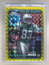 Santana Moss 2024 Topps Chrome #148 Yellow Geometric Refractor /75