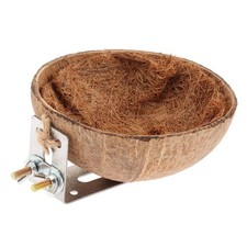 Coconut Shell Hut for Pet Parrot Canary Finch Pigeon Cage