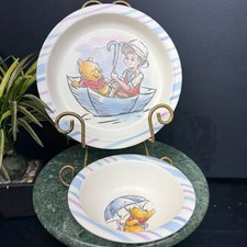Vintage Disney Winnie the Pooh Dish Set Bowl Plate ZRIKE Brand Melamine