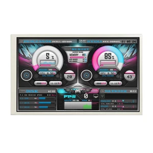 7in Blanc Noir PC Moniteur de cas USB Thème vidéo de l'image de Port Built CPU GPU Temps