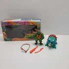 1992 Playmates TMNT Cave Turtle Leo And Dingy Dino W/Box  Vintage Rare