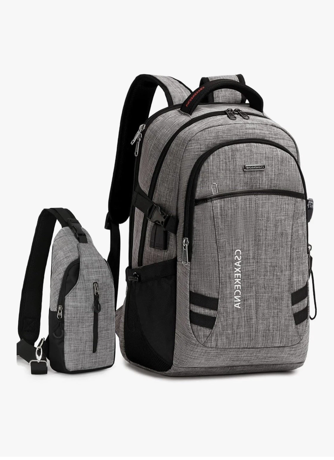 Csaxekecna Laptop Backpack 17” Anti Theft, Travel With USB Port