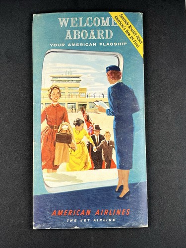 Welcome Aboard - American Airlines Jet Fleet - 1959 - Vtg Brochure + Postcards - Picture 2 of 7