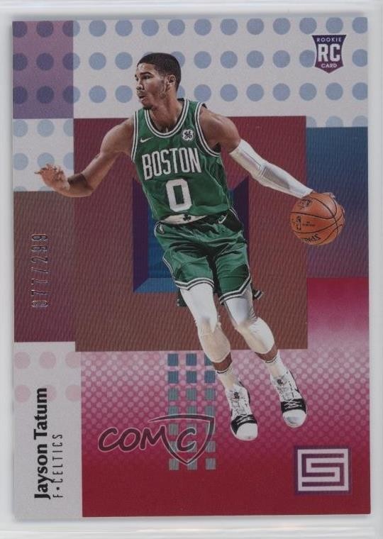 2017-18 Panini Status Rookies Red 77/299 Jayson Tatum #128 1cc7