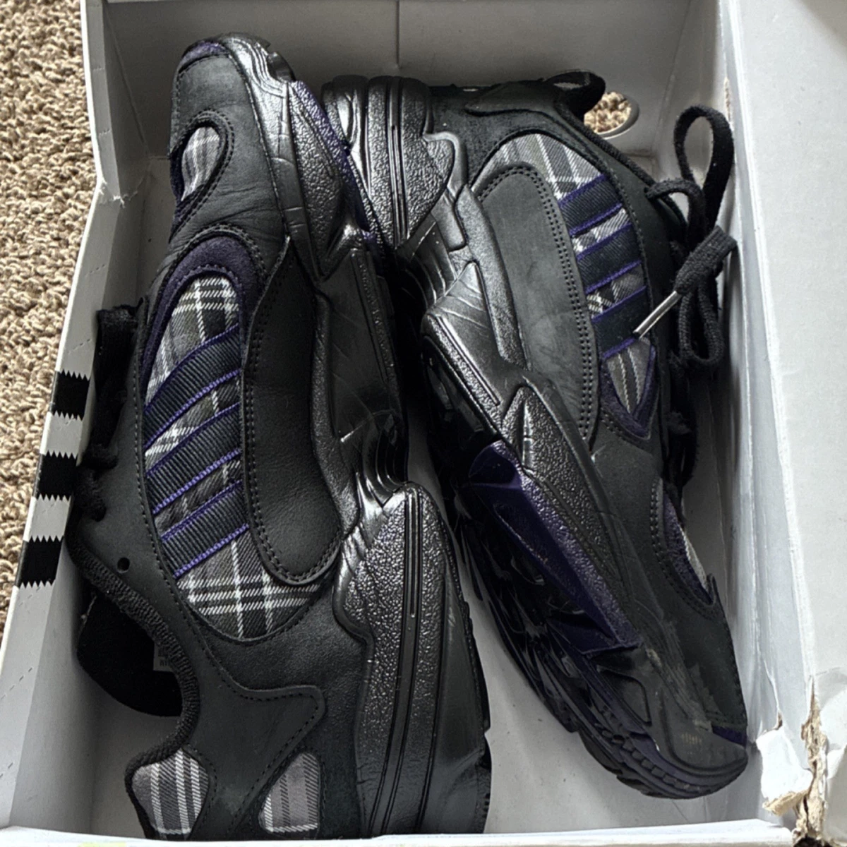 adidas Yung-1 Purple Plaid for Sale | Authenticity 