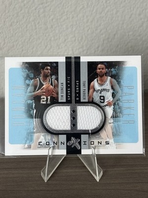 2006-07 FLEER EX TIM DUNCAN TONY PARKER EX CONNEXIONS #CN-DP DUAL JERSEY 120/199
