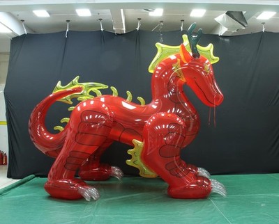 Drache China PVC Cartoon aufblasbares Spielzeug Vergnügen Party Haus Garten Deko 2 m lang