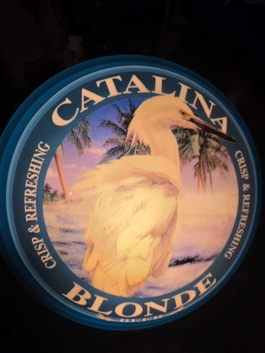 Vintage Rare Catalina Blonde Anheuser-Busch lighted beer sign bar pub 16" round