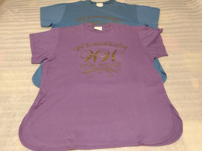Woman Within Fifth Avenue 2pc Short Sleeve Shirts 1pc Purple, 1pc Royal Size 2X