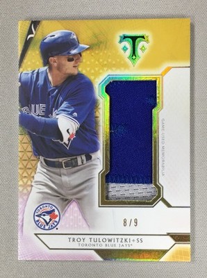 Troy Tulowitzki 2018 Topps Triple Threads Single Jumbo Relic Gold /9 BLUE JAYS