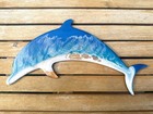 Ocean Resin Dolphin Wall Art Handmade Coastal Beach Decor Wood 13” x 5” — photo 1