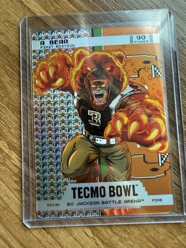 Bo Jackson Battle Arena Tecmo Bowl A BEAR BOBBY HEBERT End Zone Fire Ez131