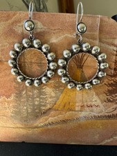 Vintage Sterling Hoop Earring Mexico   PRICE DROP 18 