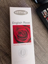 Nitiraj English Rose Incense Sticks (Single Pack, 1 Hour BT, 20 Sticks, 25 GR)