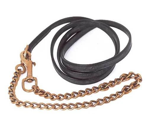 Heritage English Leather In Hand Show Lead Rein Stallion Chain