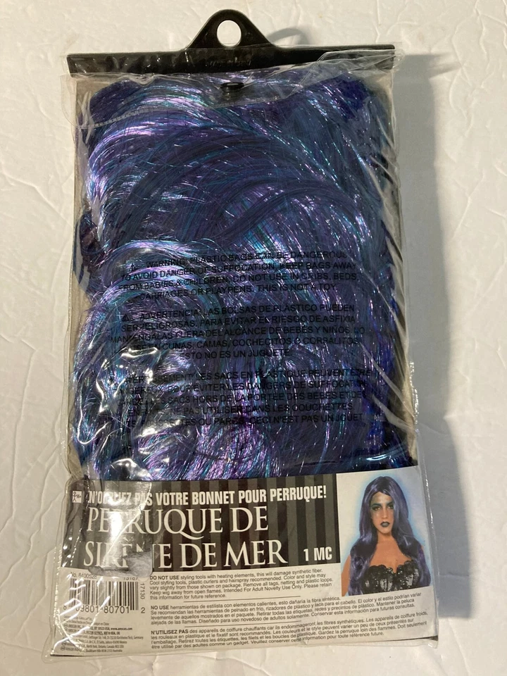 PELUCA DE SIRENA DE MAR DISFRAZ DE HALLOWEEN NUEVA EN PAQUETE 8400528 Foto 2 de 2