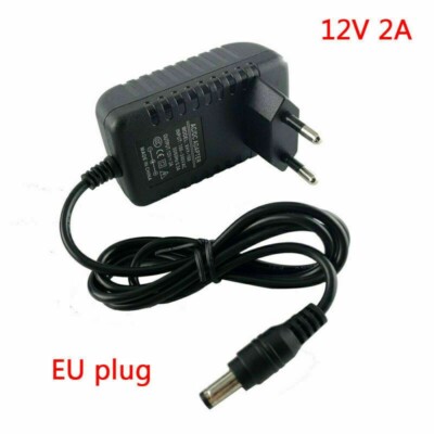12V 2Amp 2000ma EU 2Pin AC DC Netzteil Stecker Wand Ladegerät Adapter