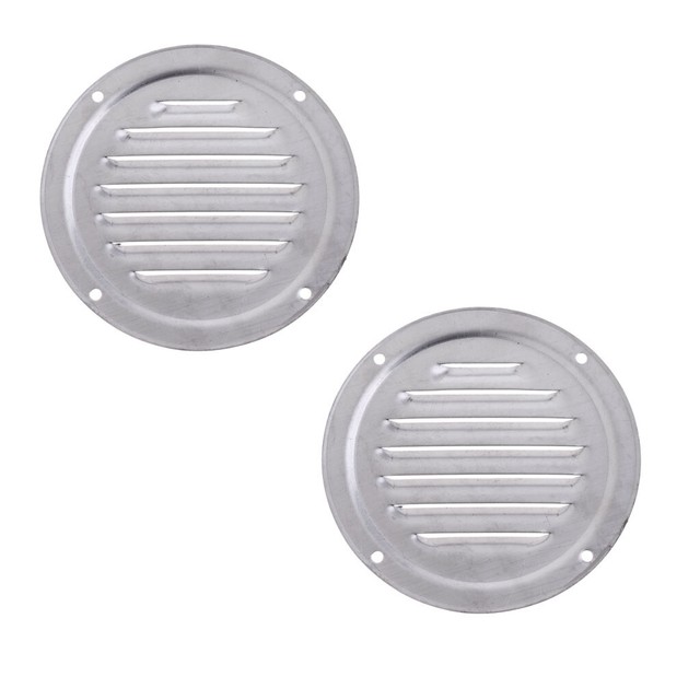 2pcs 4" Stainless Steel Round Louvered Air Vent Grille for Marine Boats