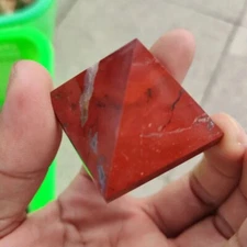 Natural Red Jasper Quartz Crystal Orgonite Pyramid Energy Gemstone Tower Healing