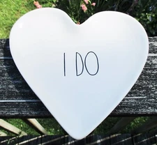 Rae Dunn Artisan Collection by Magenta "I DO" Heart Shaped Plate