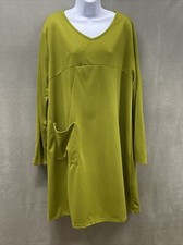 5 XL New Lime Green Anself Long Sleeved Tunic Comfort Top Womens