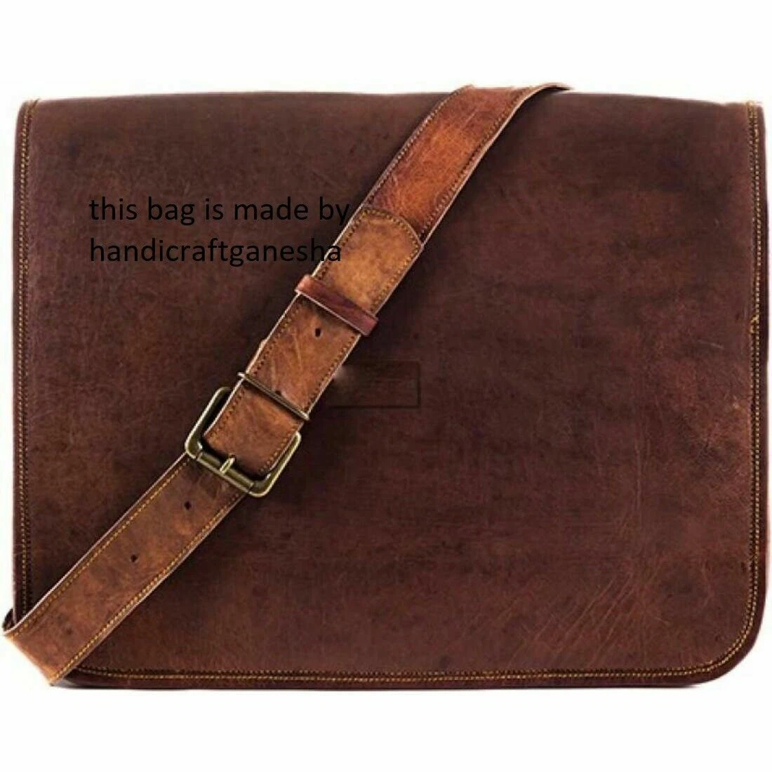 Goat leather messenger bag store