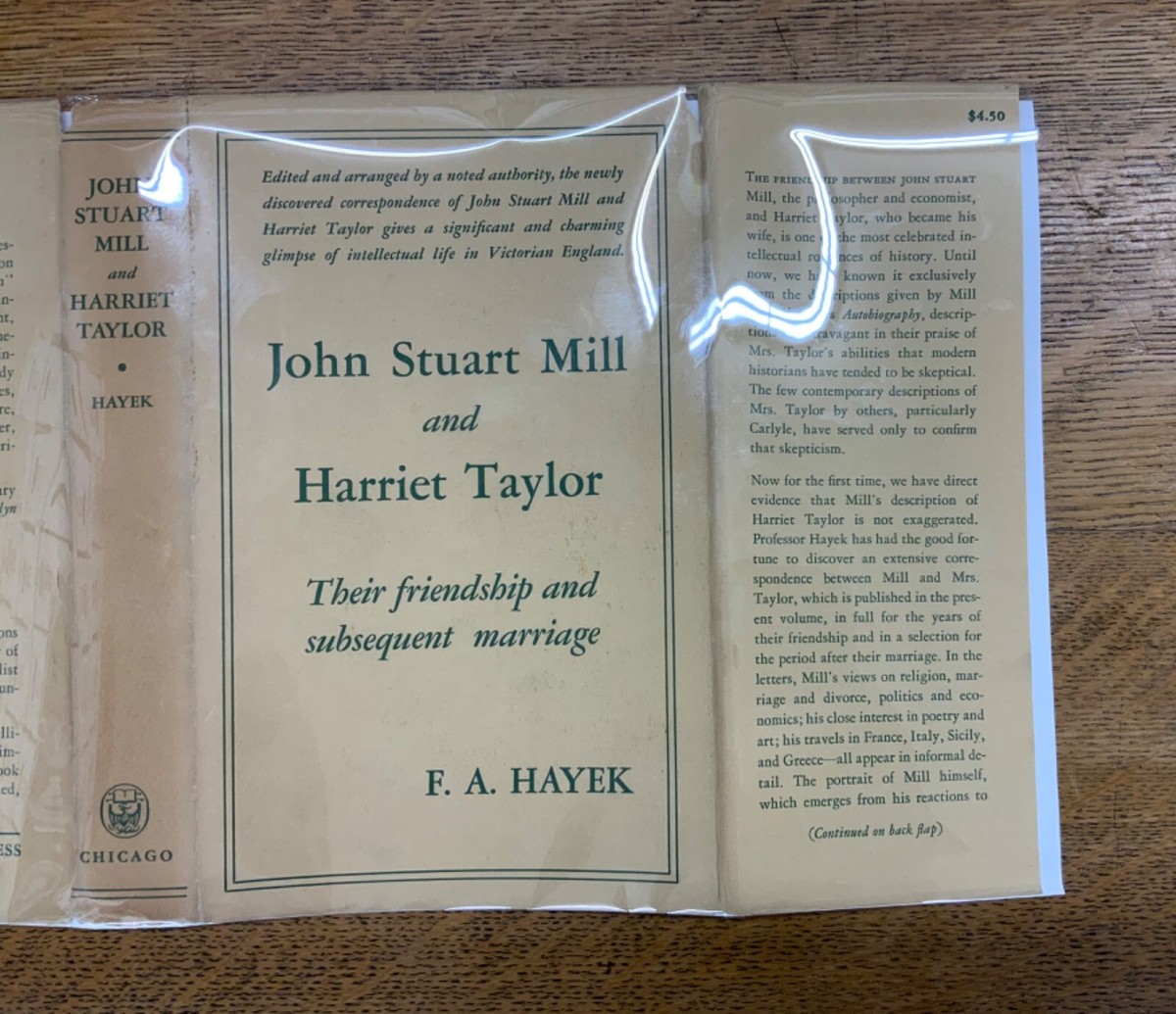 1951 John Stuart Mill & Harriet Taylor: Their Friendship