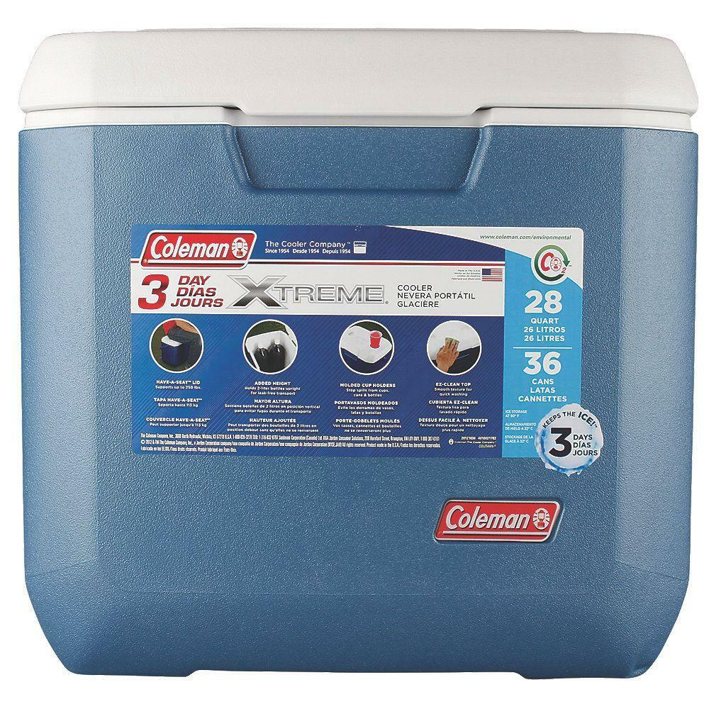 coleman 28 quart cooler dimensions