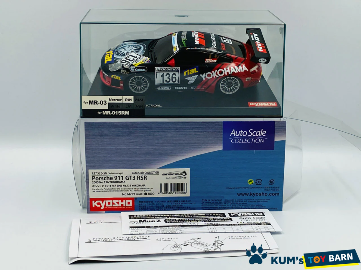 Kyosho Mini-z Body ASC Porsche 911 GT3 RSR 2005 No136 Kyosho Mini-z Body ASC Porsche 911 GT3 RSR 2005 No136