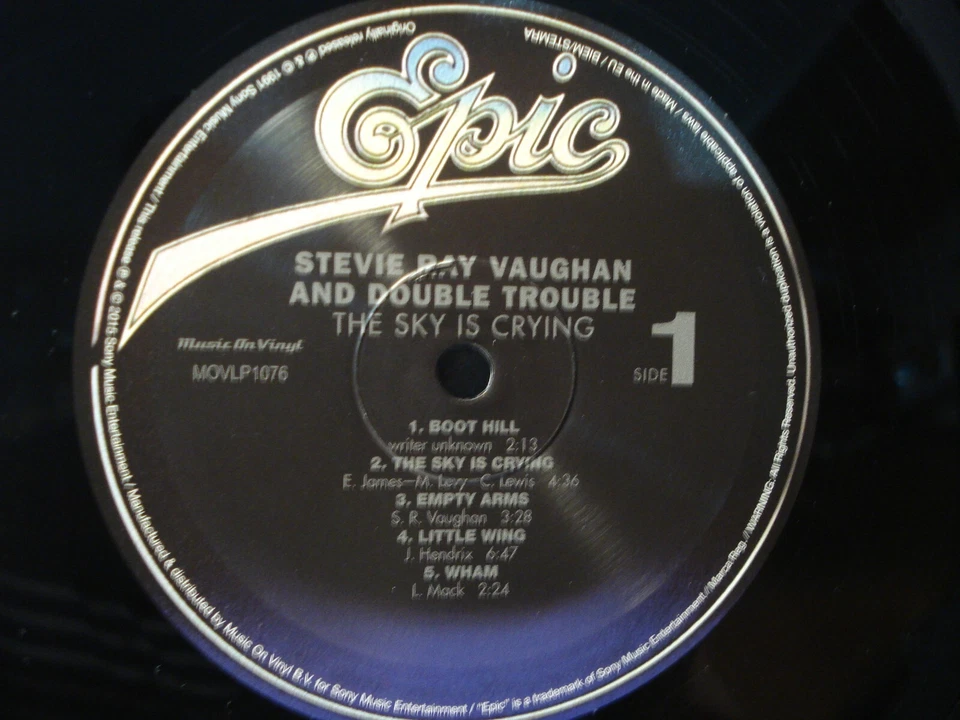 Stevie Ray Vaughan And Double Trouble 180G NM LP – The Sky Is Crying Foto 2 de 3