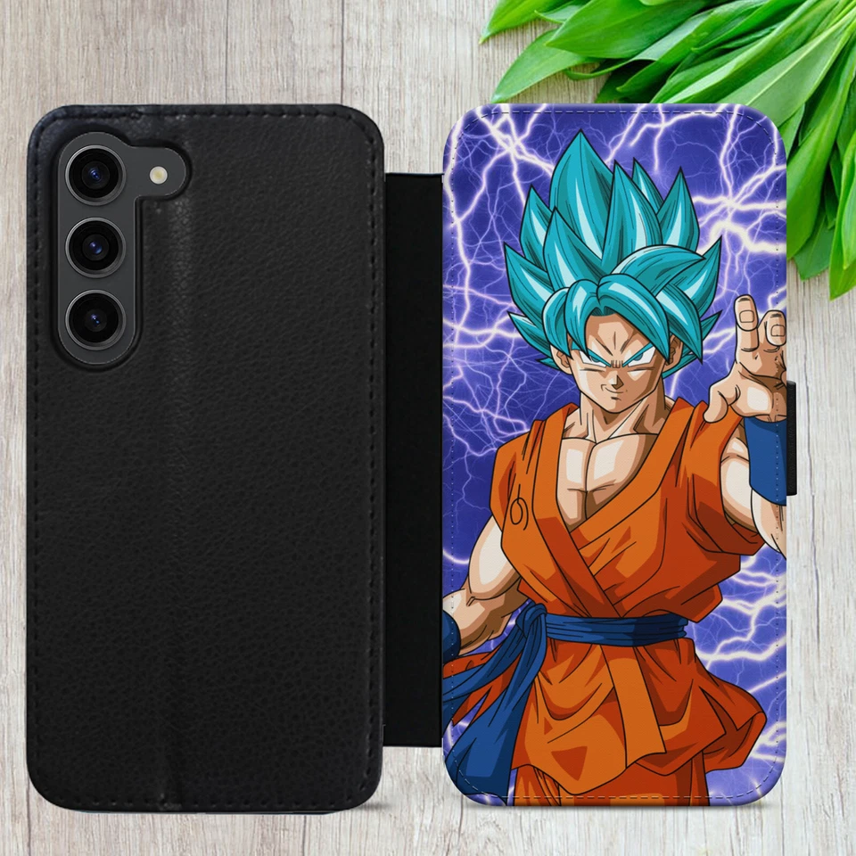 DRAGON BALL FLIP FOR IPHONE SAMSUNG GOOGLE GOKU ANIME WALLET PHONE CASE COVER - Image 4 of 4