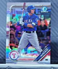 Diosbel Arias 2019 Bowman Chrome Draft REFRACTOR SP #BDC-12 - Rangers RC