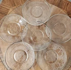 6 Vintage 1930 Hocking Glass CAMEO Dancing BALLERINA 6.75" Dessert PLATES