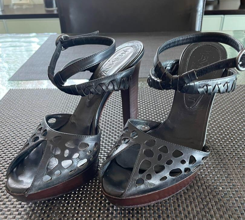 Sandali YVES SAINT LAURENT Mule HEELS Tom Ford YSL neri vintage taglia US5 UK35