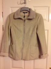 Bnwt Debenhams Maine Beige Ladies / Cream Faux Leather Jacket Size 10 Rrp £75.00