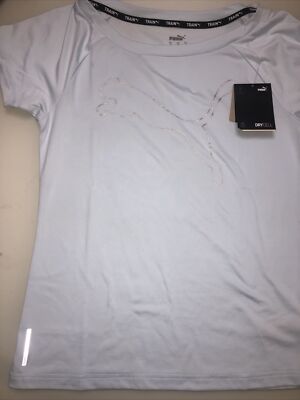 PUMA Damen Trainingsshirt Sportshirt Größe S Favorite Jersey Cat Tee Hellblau