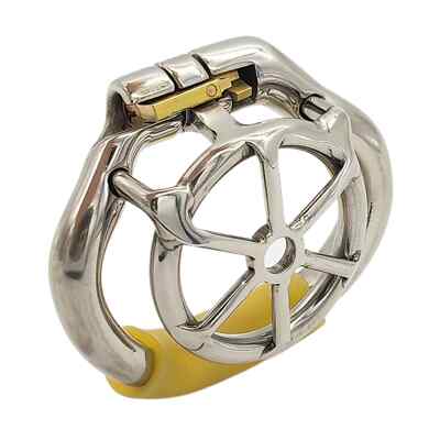 Stainless Steel Male Chastity Device Small Chastity Cage Men Metal Flat Lock