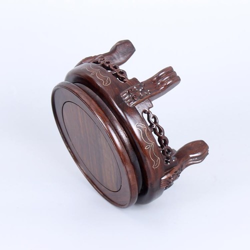 China wood Pedestal Tiger feet Rosewood Base Display stand For bottle teapot A-2 - Picture 4 of 5