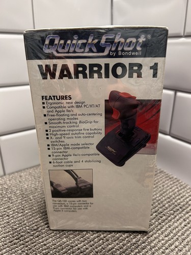 NIP Sealed Quick Shot QS-133 Warrior 1 Gaming Vintage PC Joystick - Picture 3 of 6