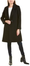 New Fleurette Single-button Wool Coat In Black - Size 16 #c2847