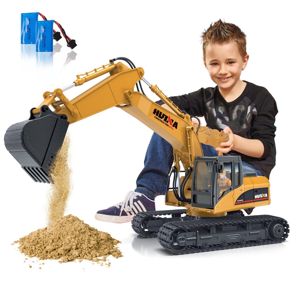 RC Escavatore A Catena Telecomandato Escavatore + Pinza Legno - Foto 7