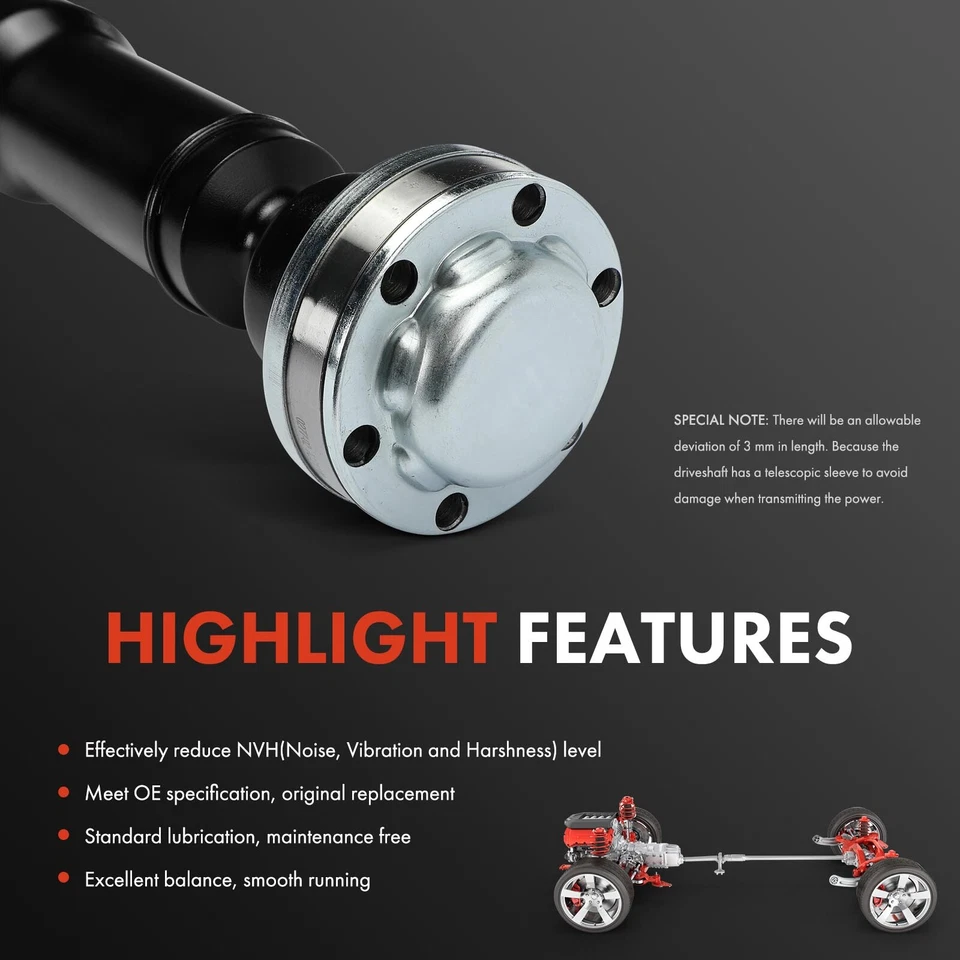 Rear Driveshaft Prop Shaft Assy for Mercedes-Benz GL450 GL550 X166 2014-2016 AWD - Image 4 of 4