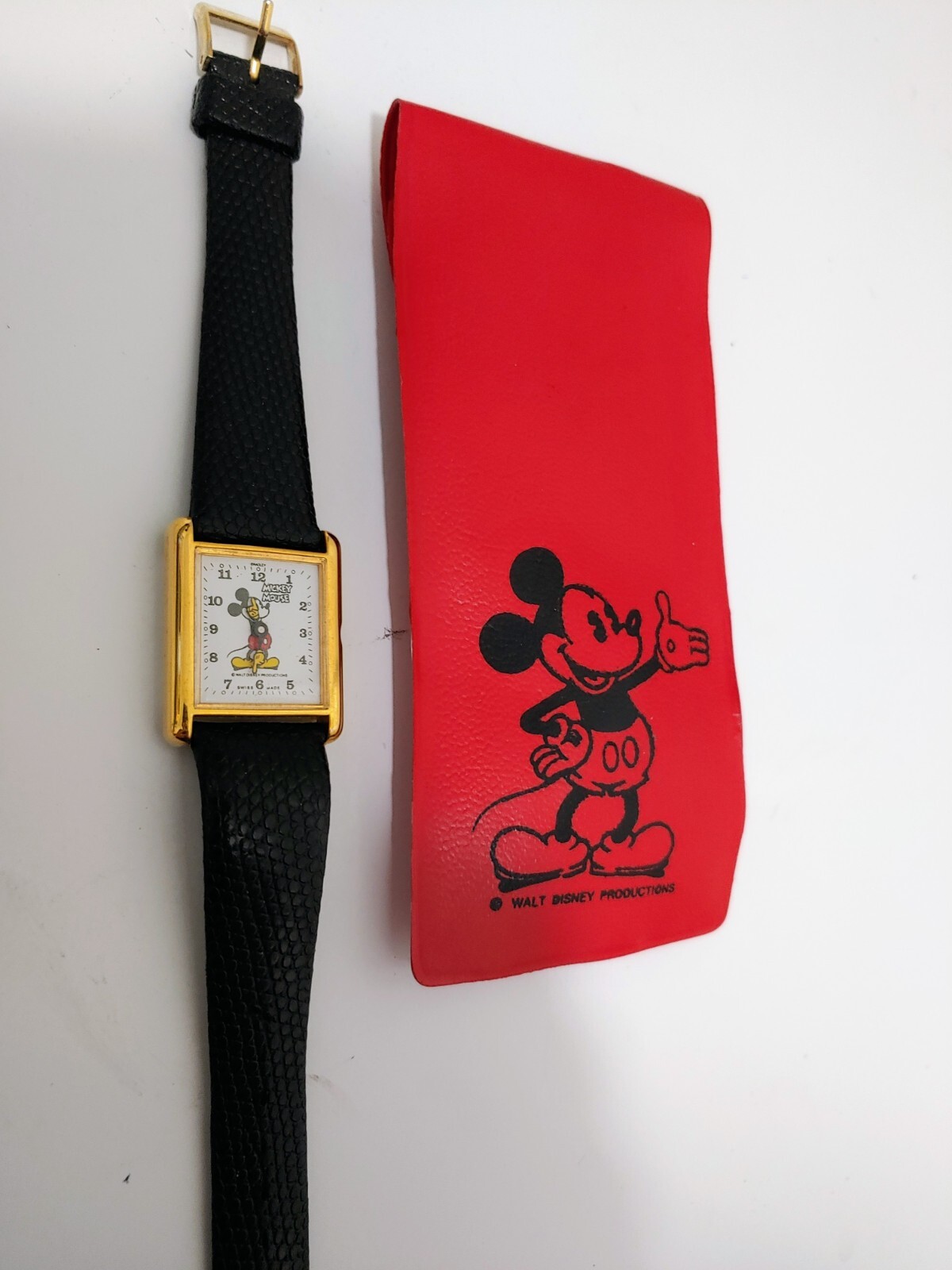 Vintage Bradley Mickey Mouse Watch PARTS ONLY Registered Edition Swiss