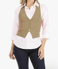Moa Women tan beige vest
