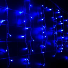 96-480 LED Hanging Icicle Curtain Lights Outdoor Fairy String Xmas Wedding Lamp