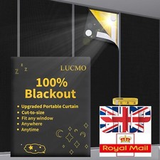 LUCMO Blackout Blinds 100 x 145 CM, 100% Blackout Blinds Curtain for Window, No