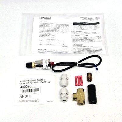 Ansul 440090 Vehicle System Pressure Switch and Connector Kit A-101 Assembly