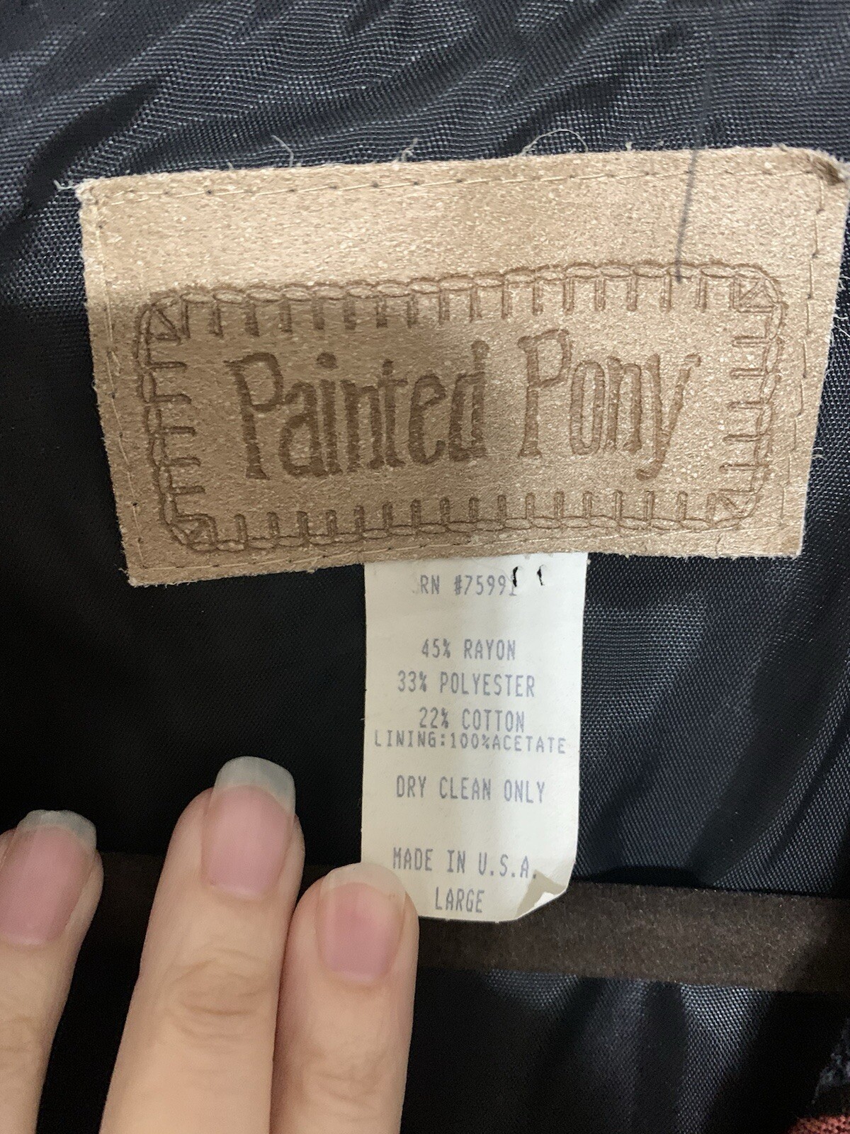 Giacca blazer vintage dipinto pony boho artsy velluto a coste patchwork bottoni freddi L