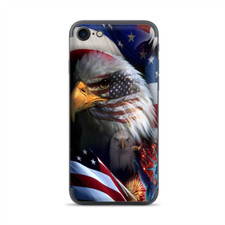 Apple iPhone 7 / 8 Skins Decal Wrap USA Bald Eagle in Flag